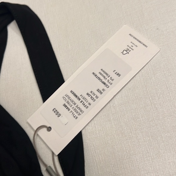 NWT Han Kjobenhavn Black Jersey Stretch Drape Bodysuit - Picture 7 of 10